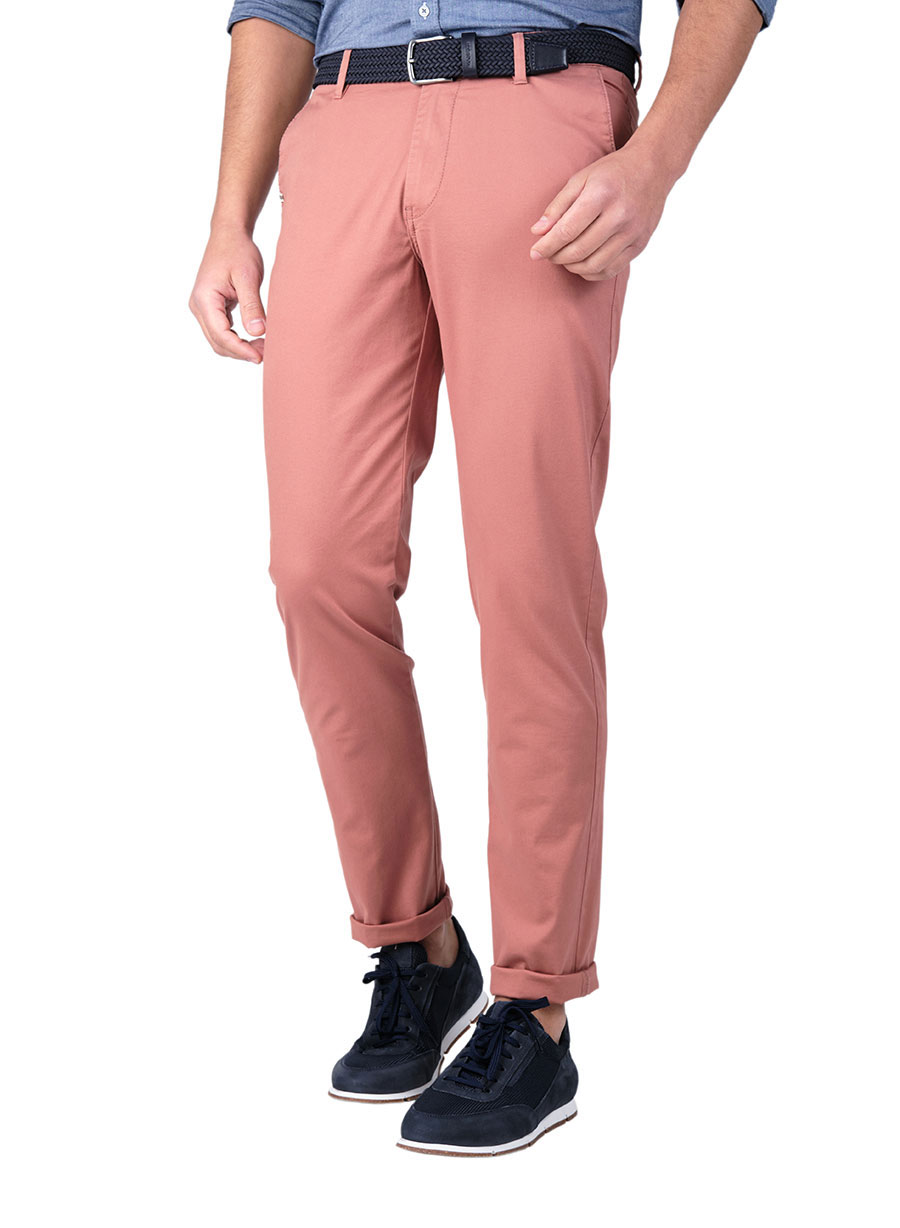 Ανδρικό Παντελόνι chinos Manetti casual salmon