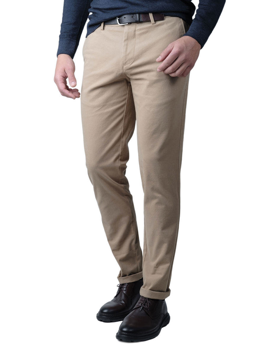 Ανδρικό Παντελόνι chinos Manetti casual beige CHINOS