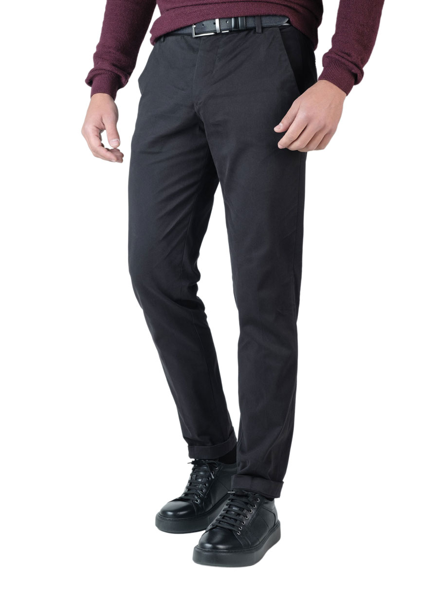 MANETTI Ανδρικό Παντελόνι chinos Manetti casual black