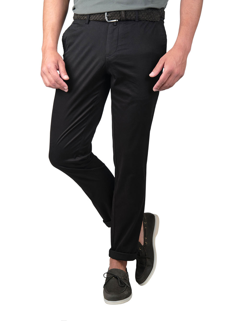 MEN'S MANETTI TROUSER CHINOS CASUAL  BLACK
