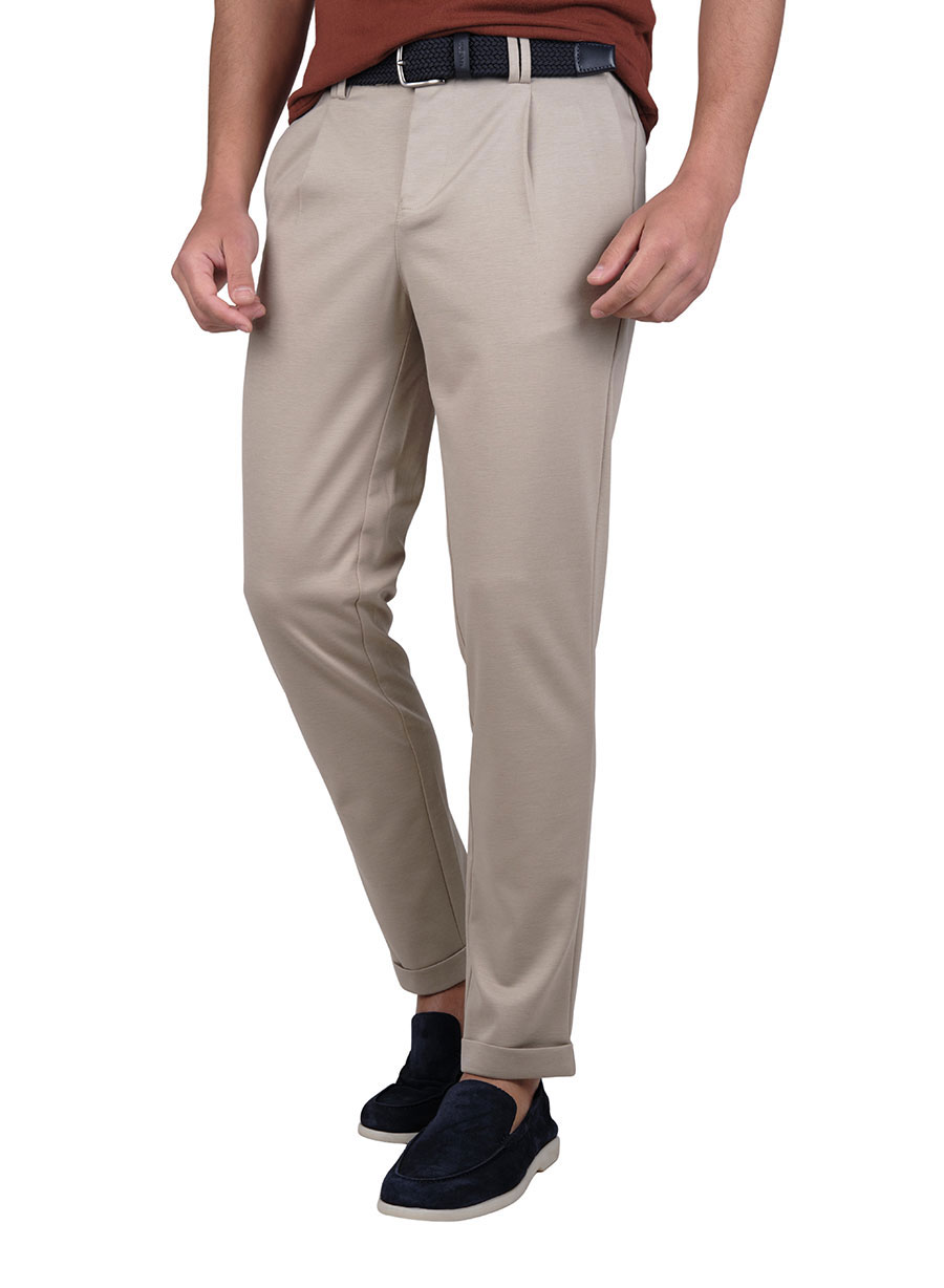 Ανδρικό Παντελόνι chinos Manetti casual beige