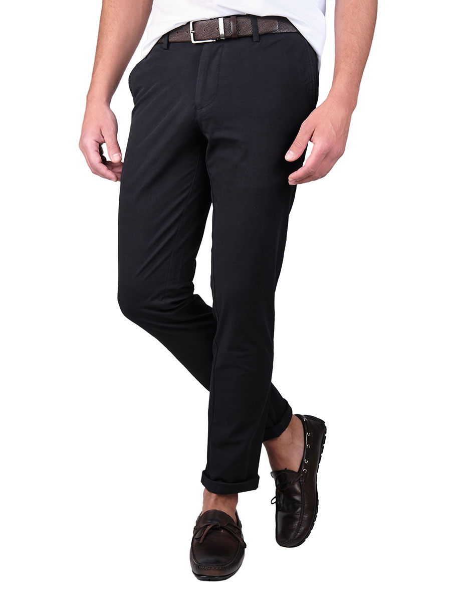 MEN'S MANETTI TROUSER CHINOS CASUAL  BLACK