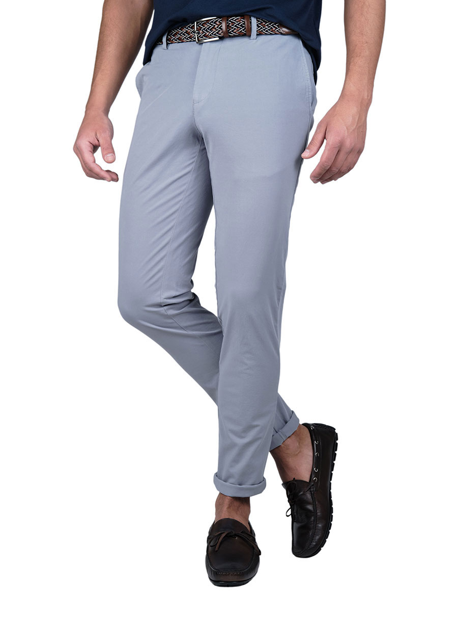 MEN'S MANETTI TROUSER CHINOS CASUAL  GREY BLUE