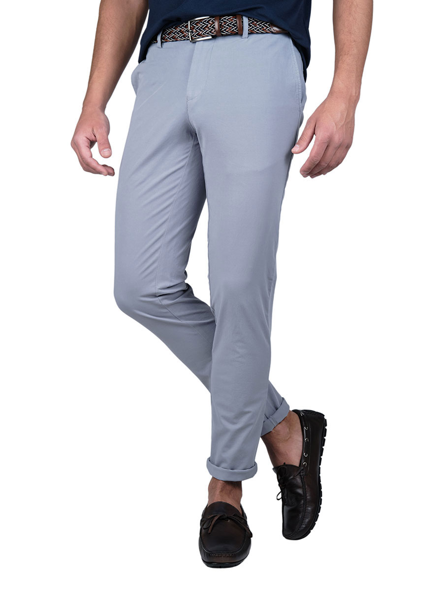 Ανδρικό Παντελόνι chinos Manetti casual grey blue