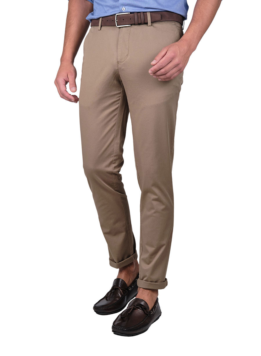 Ανδρικό Παντελόνι chinos Manetti casual beige
