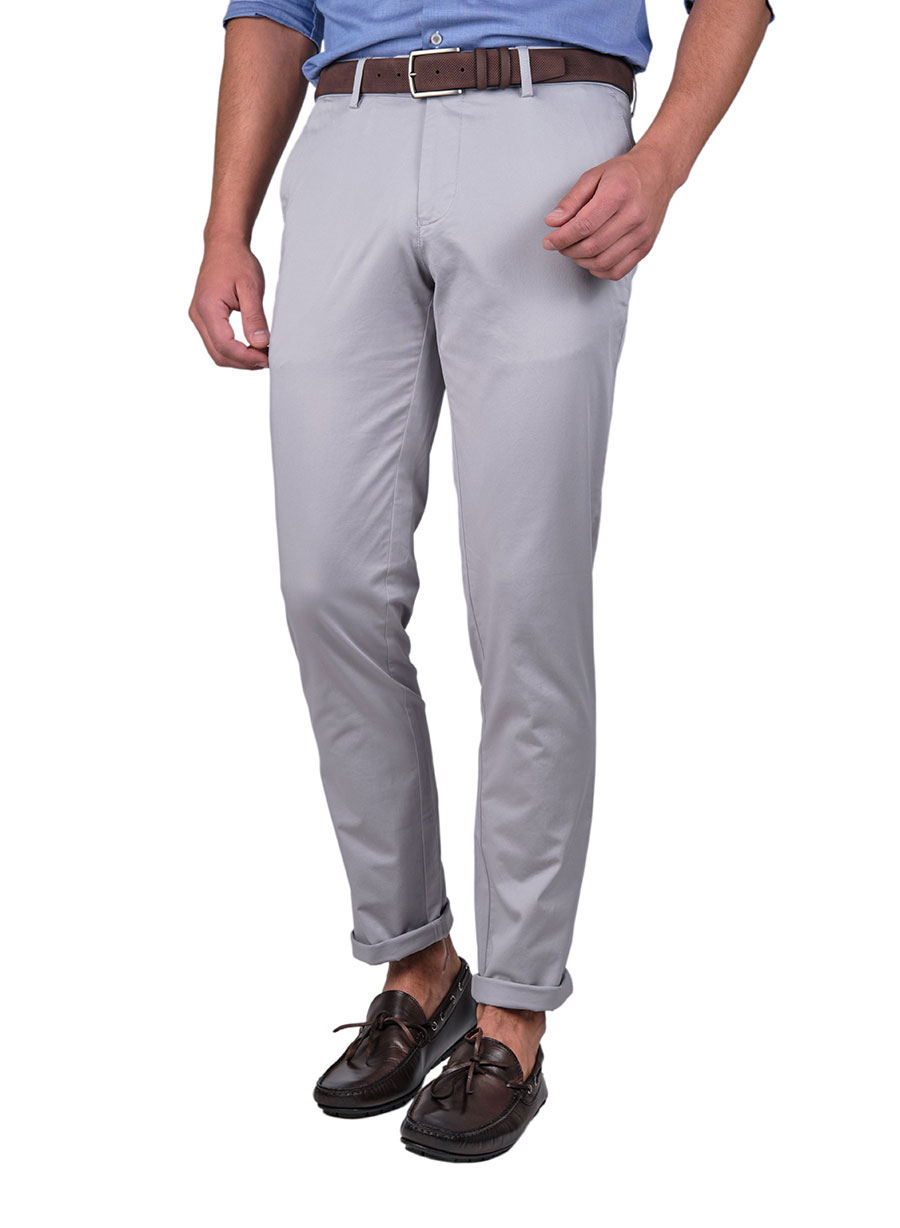 Ανδρικό Παντελόνι chinos Manetti casual ice grey