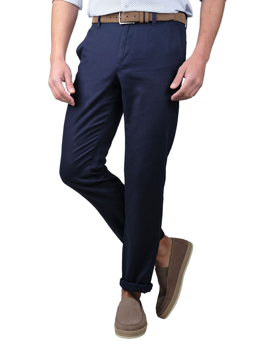Ανδρικό Παντελόνι chinos Manetti casual navy blue