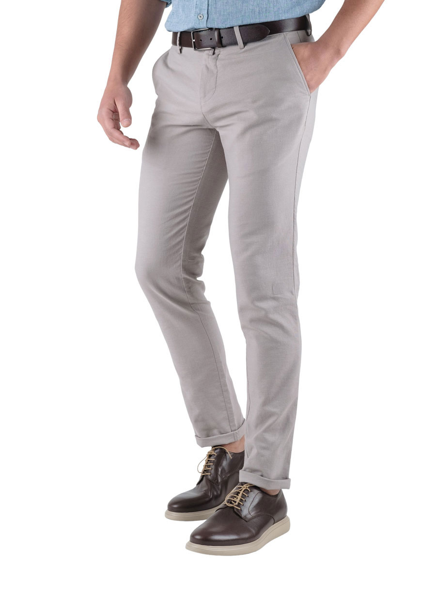Ανδρικό Παντελόνι chinos Manetti casual dirty sand