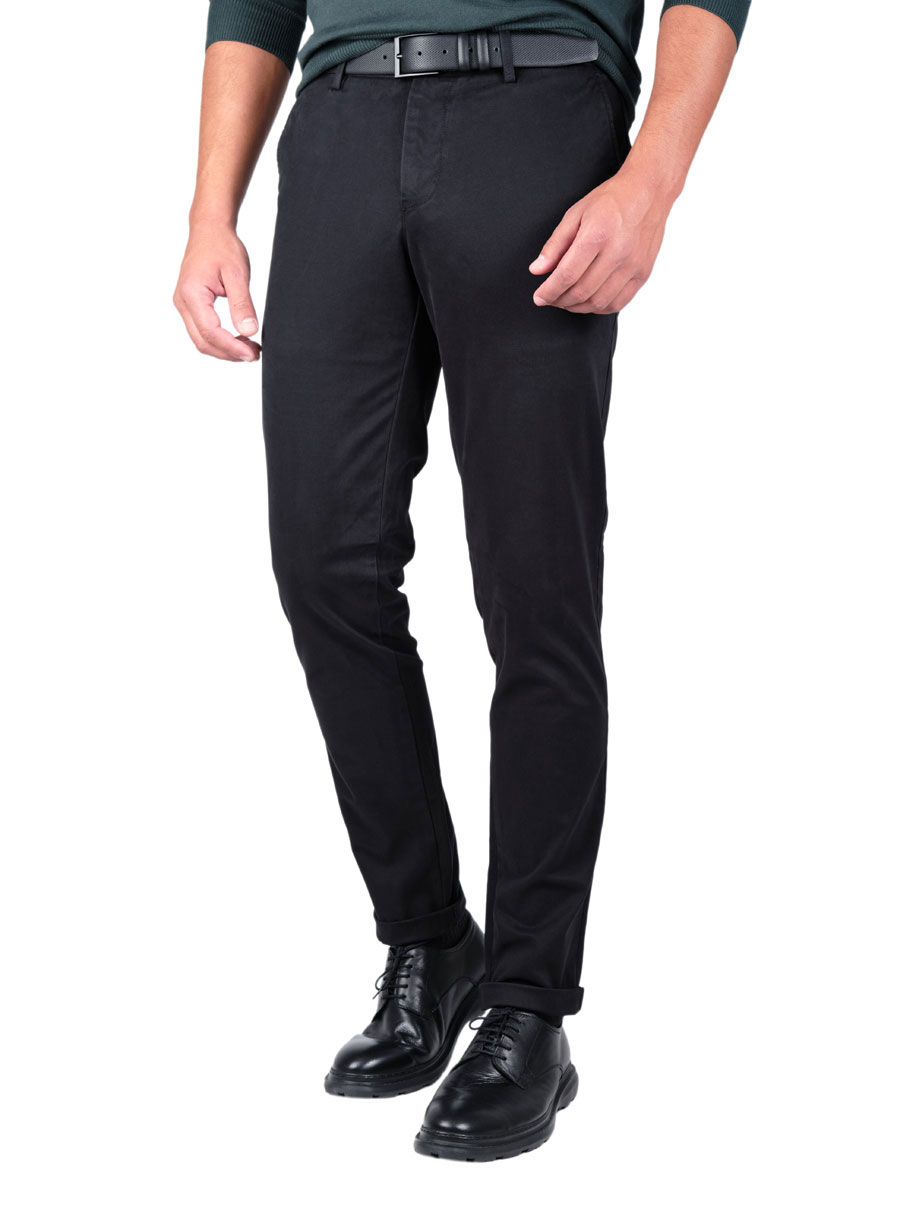 MEN'S MANETTI TROUSER CHINOS CASUAL  BLACK