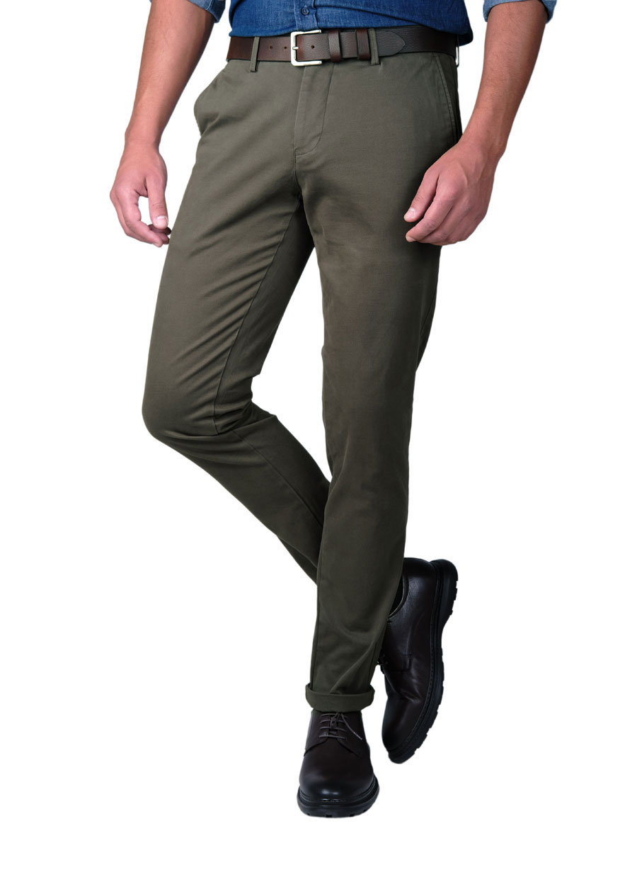 Ανδρικό Παντελόνι chinos Manetti casual green