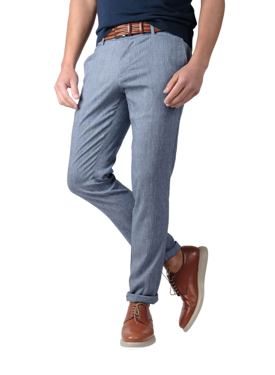 Ανδρικό Παντελόνι chinos Manetti casual blue