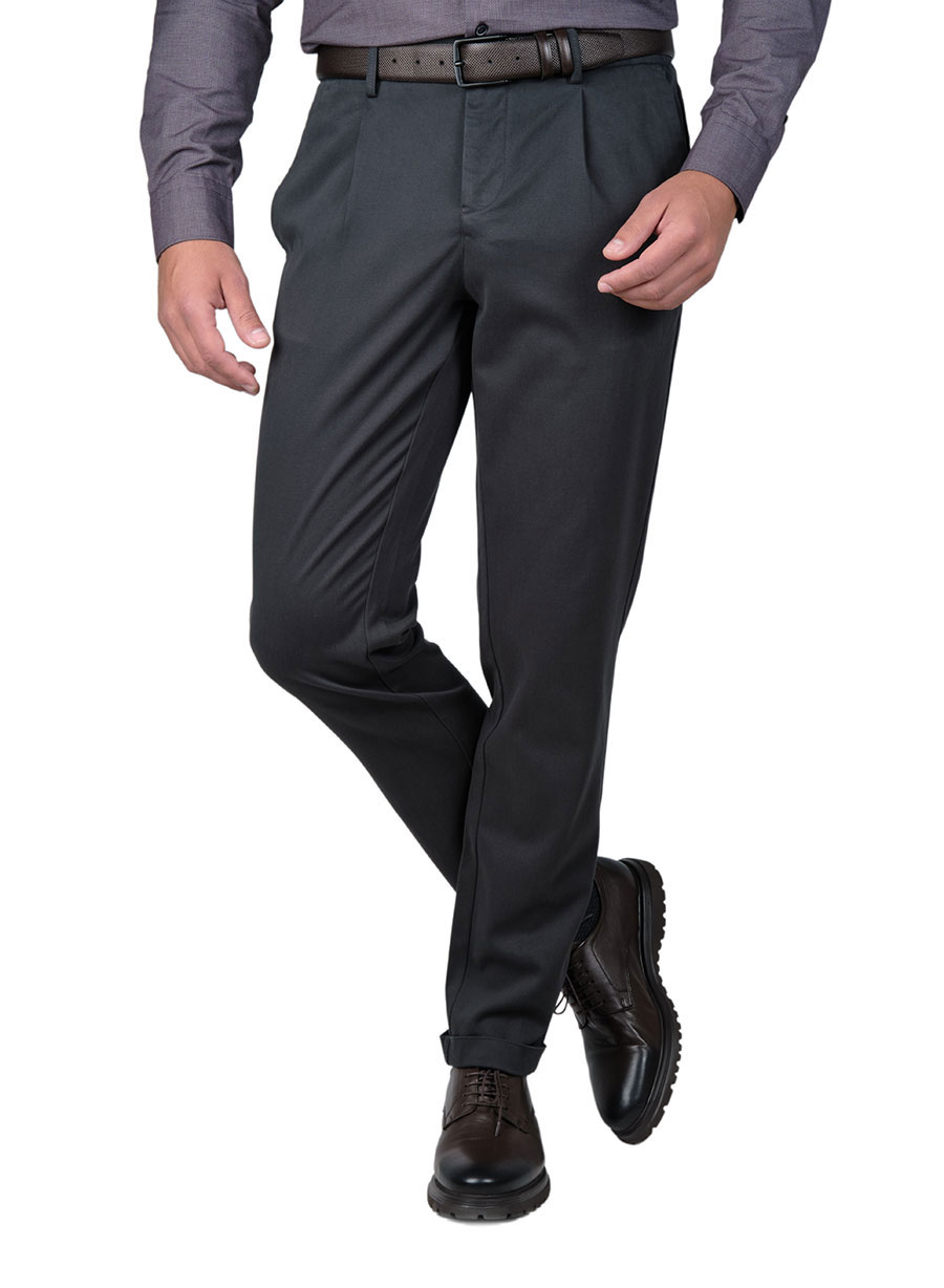 MEN'S MANETTI TROUSER CHINOS CASUAL  DARK GREY