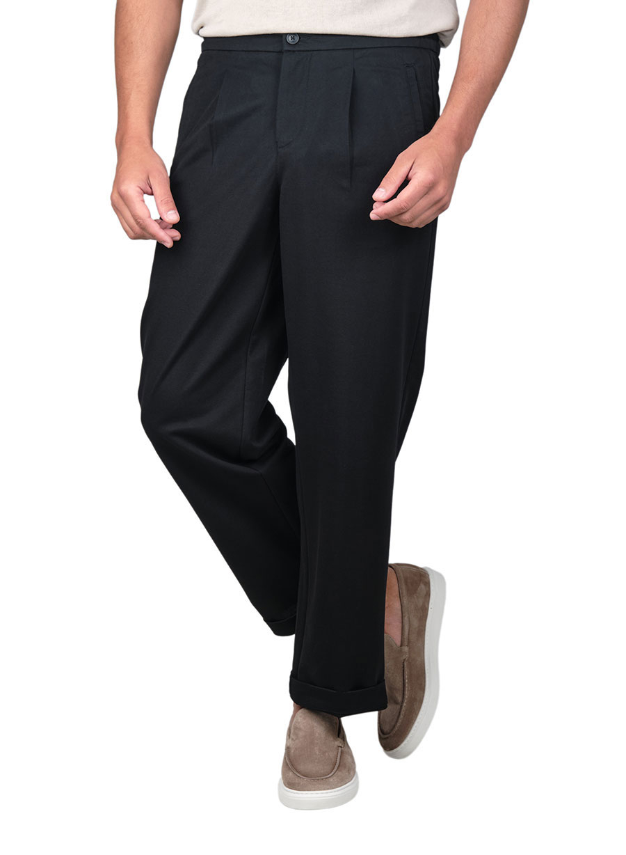 MEN'S MANETTI TROUSER CHINOS CASUAL  BLACK