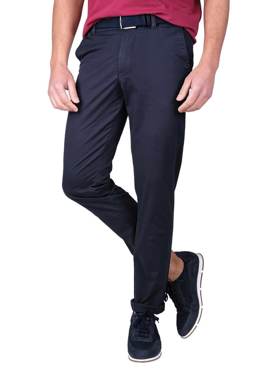 Ανδρικό Παντελόνι chinos Manetti casual blue navy