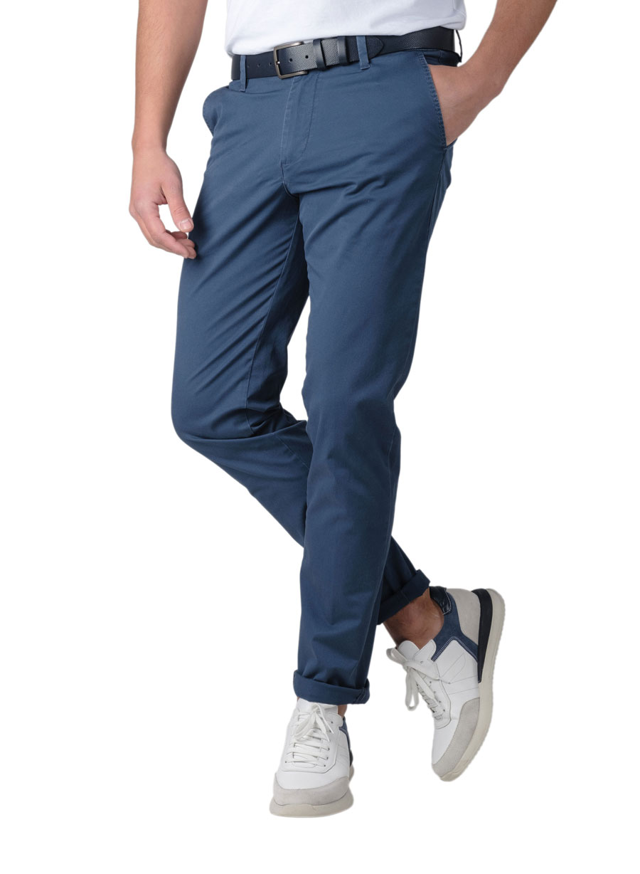 Ανδρικό Παντελόνι chinos Manetti casual indigo blue