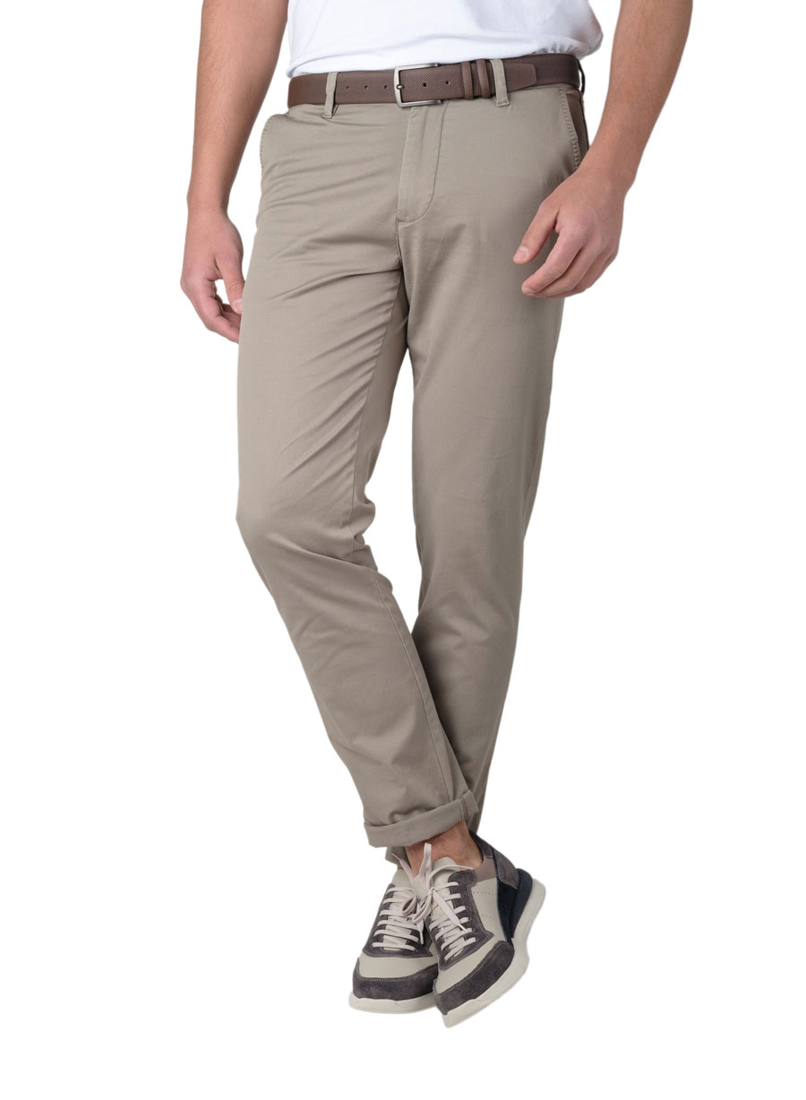 Ανδρικό Παντελόνι chinos Manetti casual khaki green