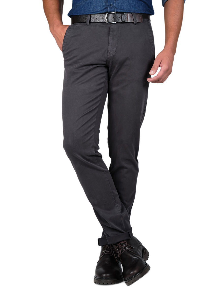 Ανδρικό Παντελόνι chinos Manetti casual steel grey