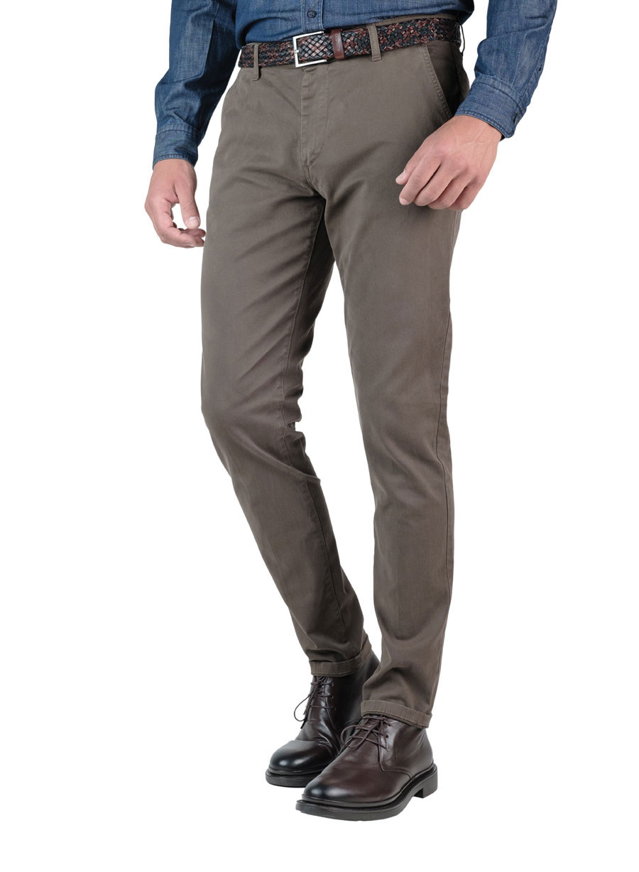 MANETTI Ανδρικό Παντελόνι chinos Manetti casual bitter brown