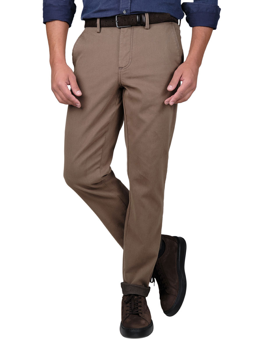 MEN'S MANETTI TROUSER CHINOS CASUAL  BROWN