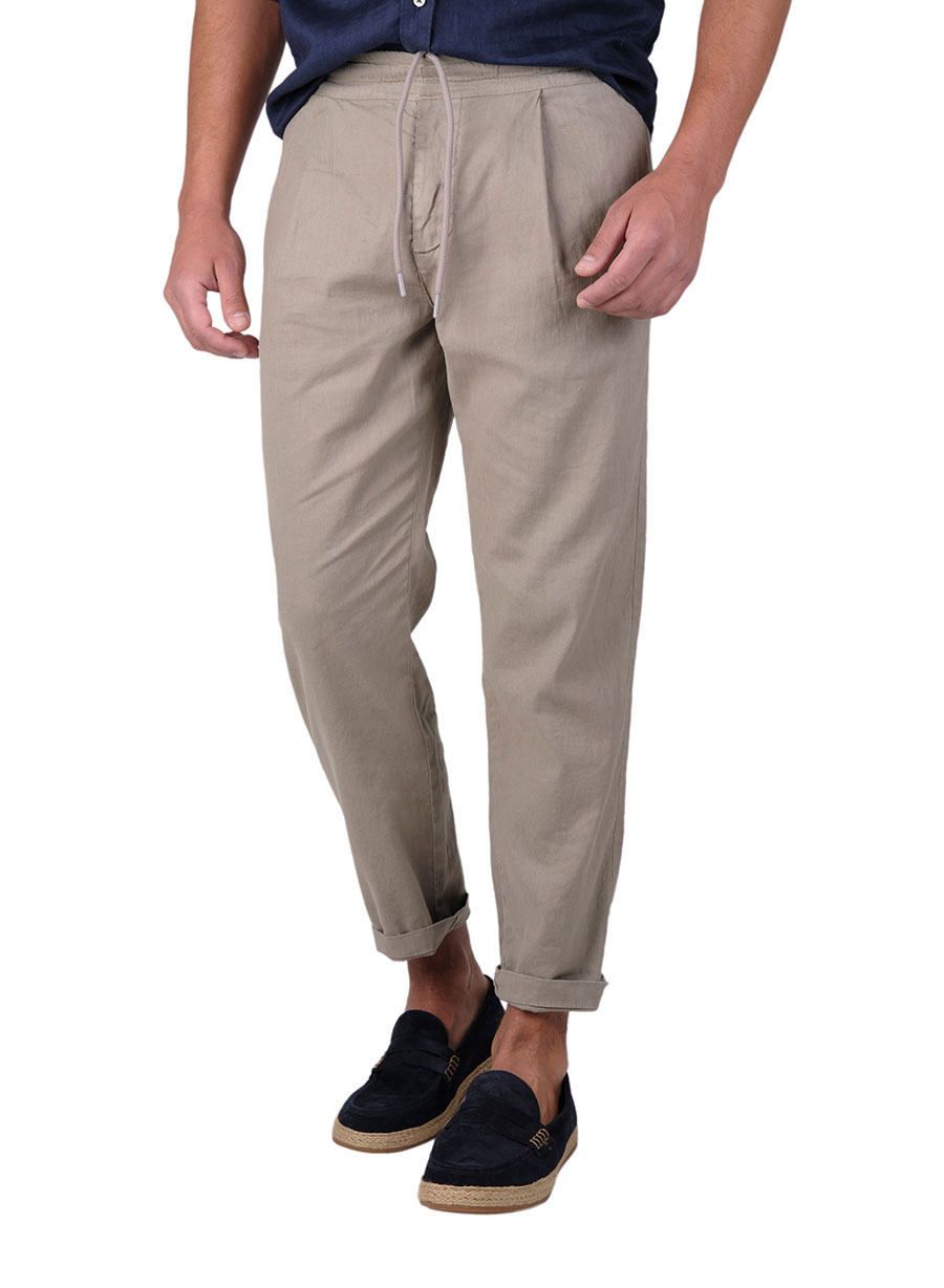Ανδρικό Παντελόνι jogger garment dye casual fango