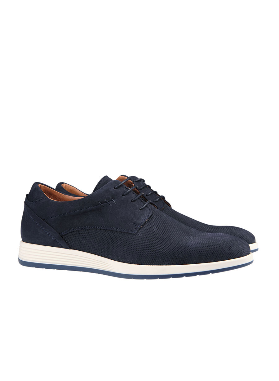 Ανδρικό Δερμάτινο παπούτσι Manetti casual navy blue