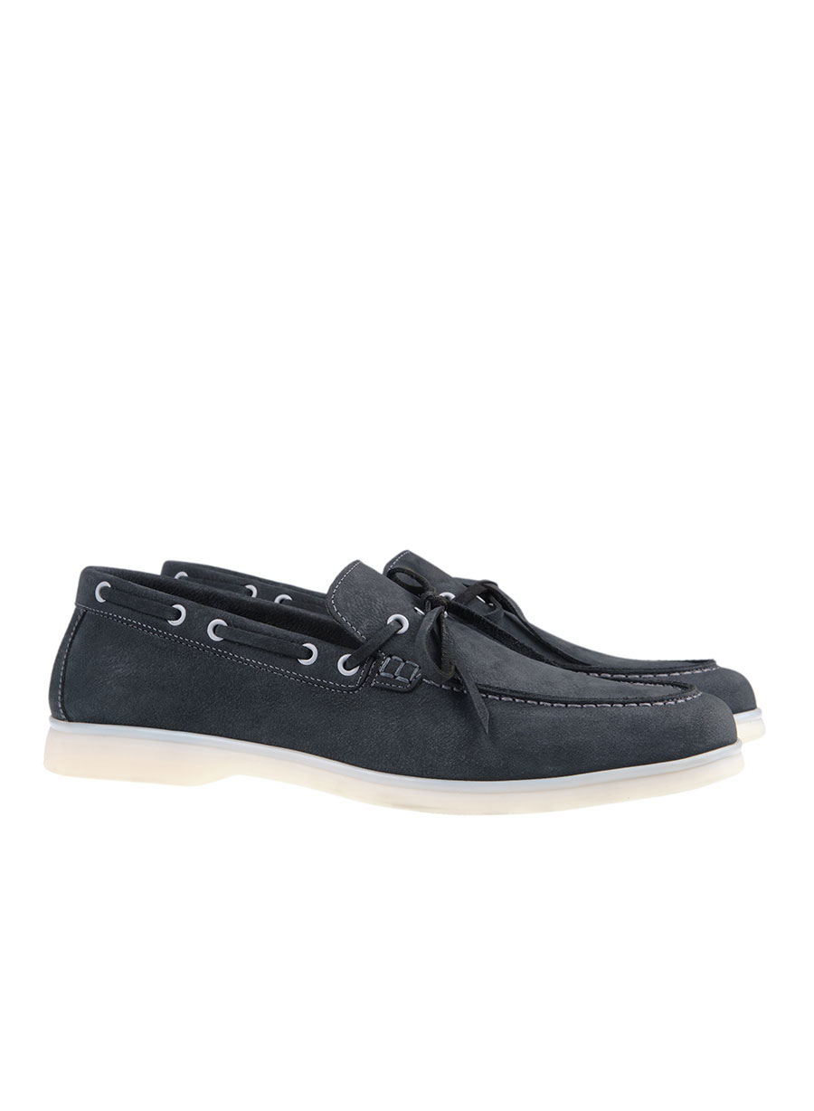 Ανδρικό Boat shoe nubuck Manetti casual blue