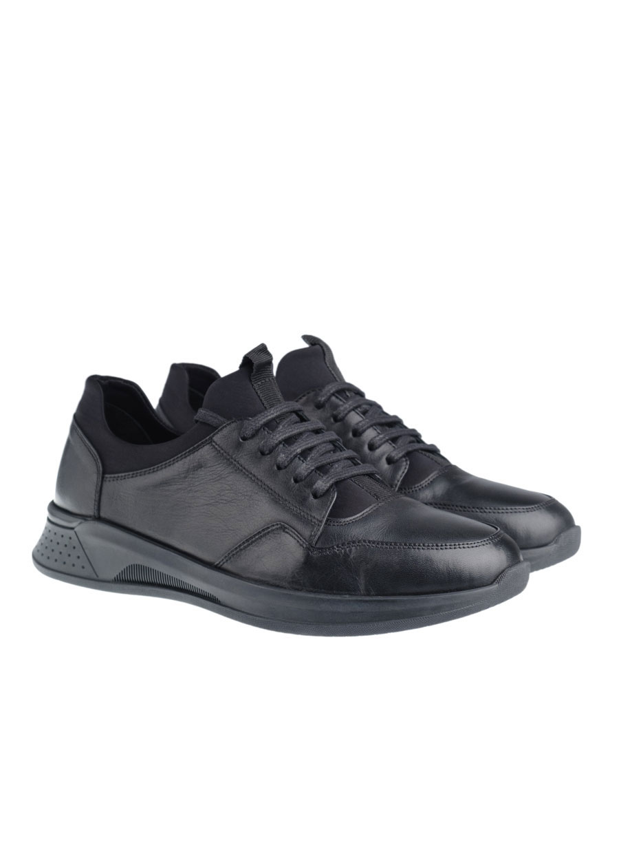 Ανδρικό Δερμάτινο sneaker Manetti casual black