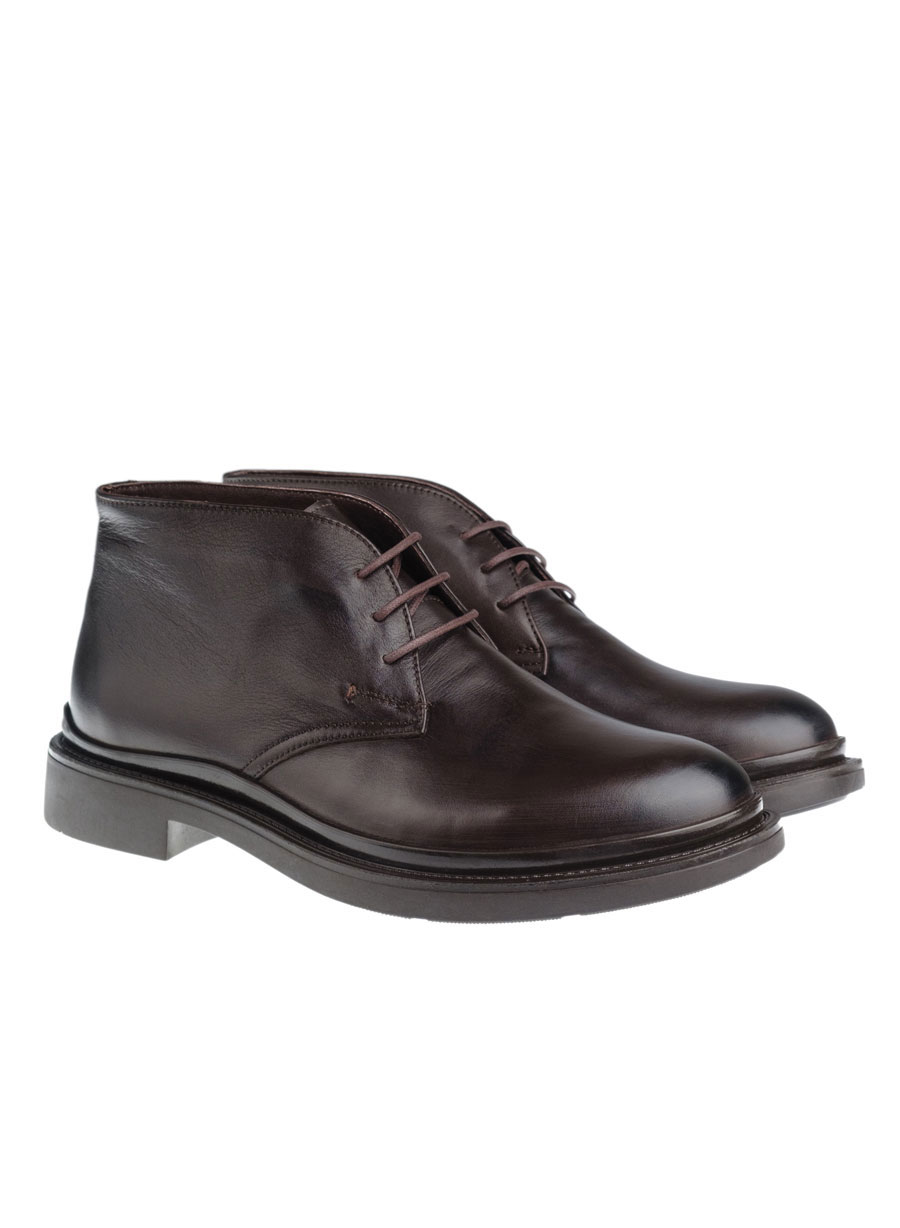 Ανδρικό Δερμάτινο μποτάκι Manetti formal brown