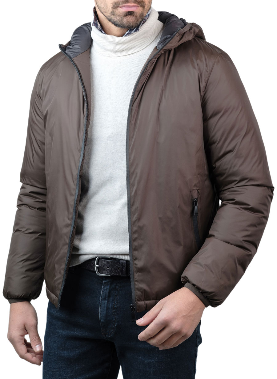 MANETTI Ανδρικό Μπουφάν Manetti casual khaki brown