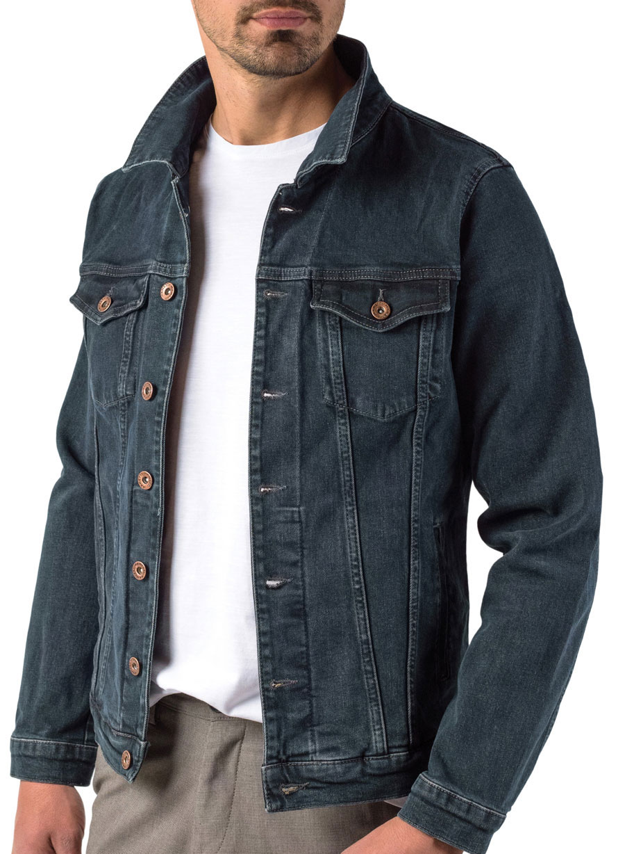 Ανδρικό Jean jacket Manetti casual blue-rust ΜΠΟΥΦΑΝ