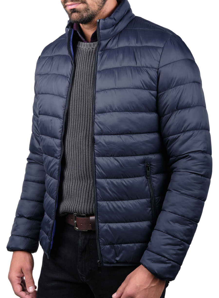 MEN'S JACKET PUFFER MANETTI CASUAL  BLUE