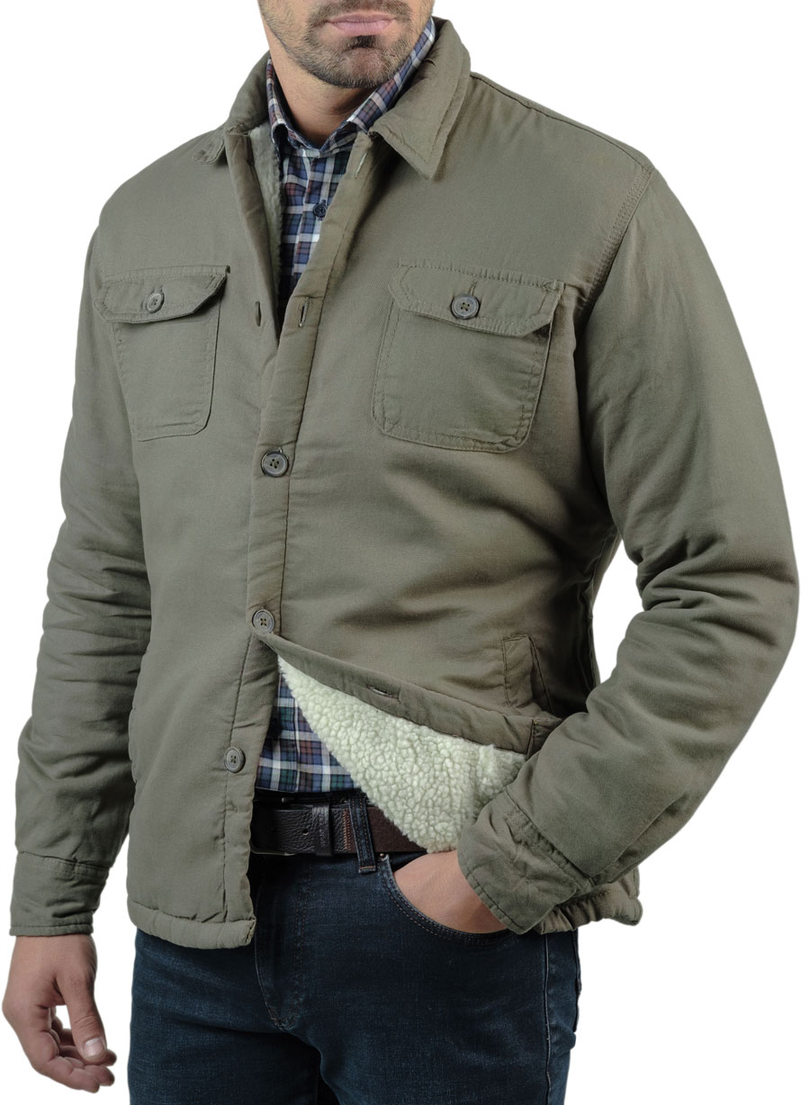 Ανδρικό Shirt Jacket Manetti casual green SHIRT JACKET