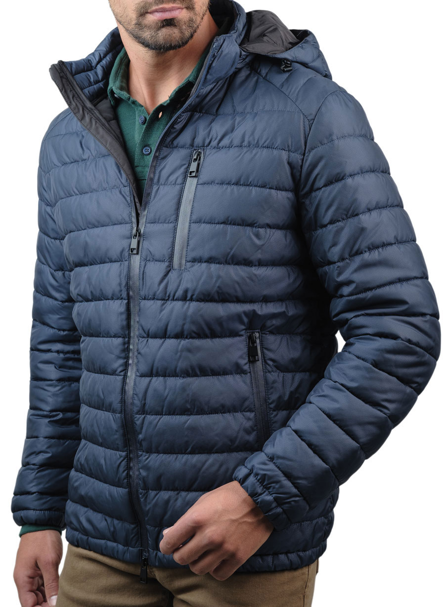 Ανδρικό Μπουφάν puffer Manetti casual blue ΜΠΟΥΦΑΝ