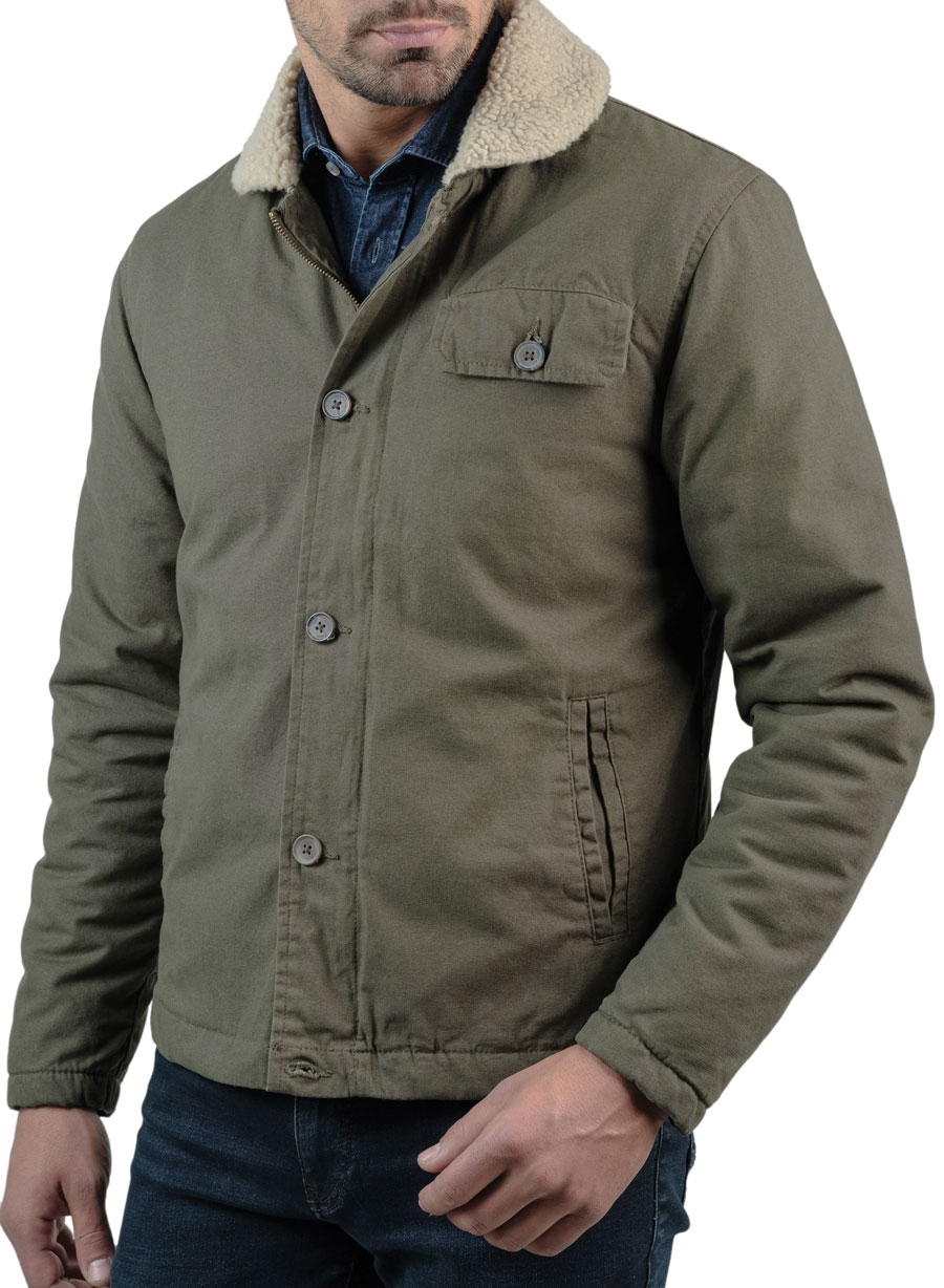 Ανδρικό Shirt Jacket Manetti casual army green SHIRT JACKET