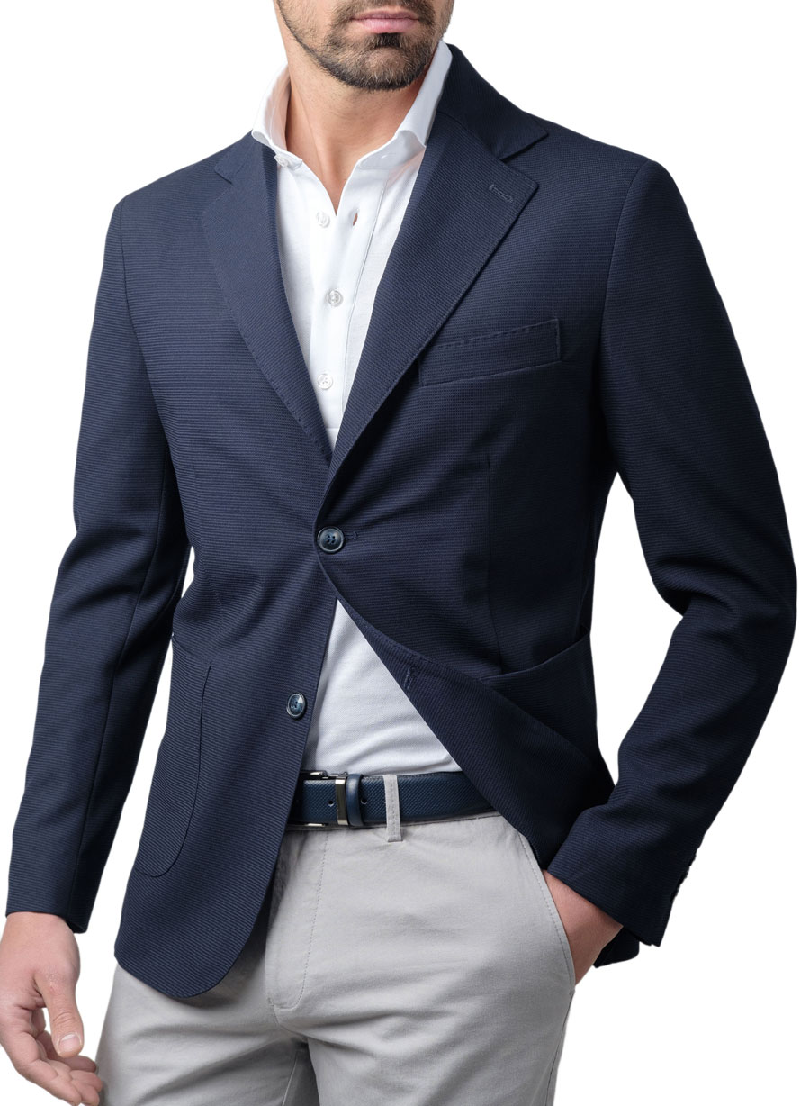 MEN'S MANETTI JACKET FORMAL  BLUE