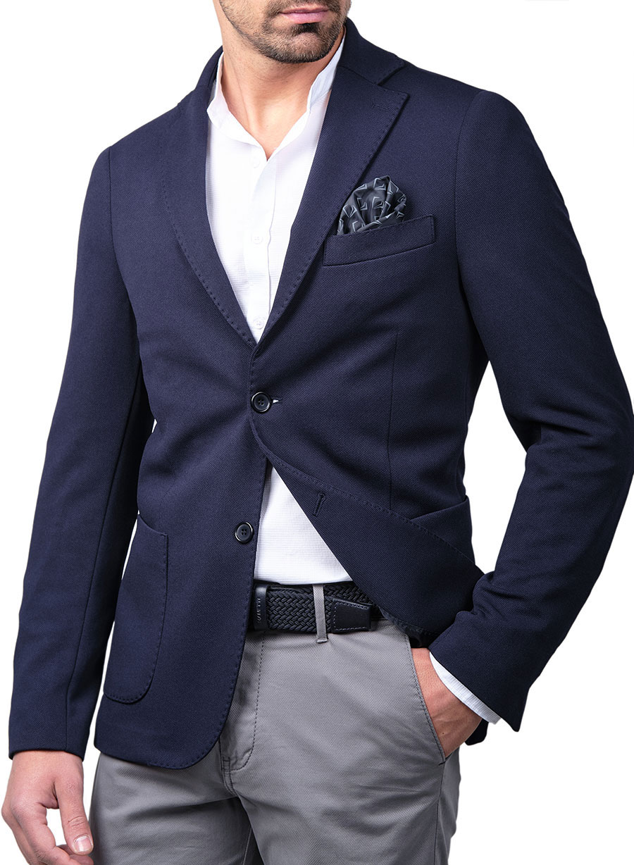 MEN'S MANETTI JACKET FORMAL  BLUE