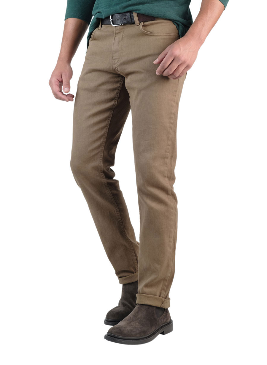 MANETTI Ανδρικό Jean παντελόνι Manetti casual khaki beige