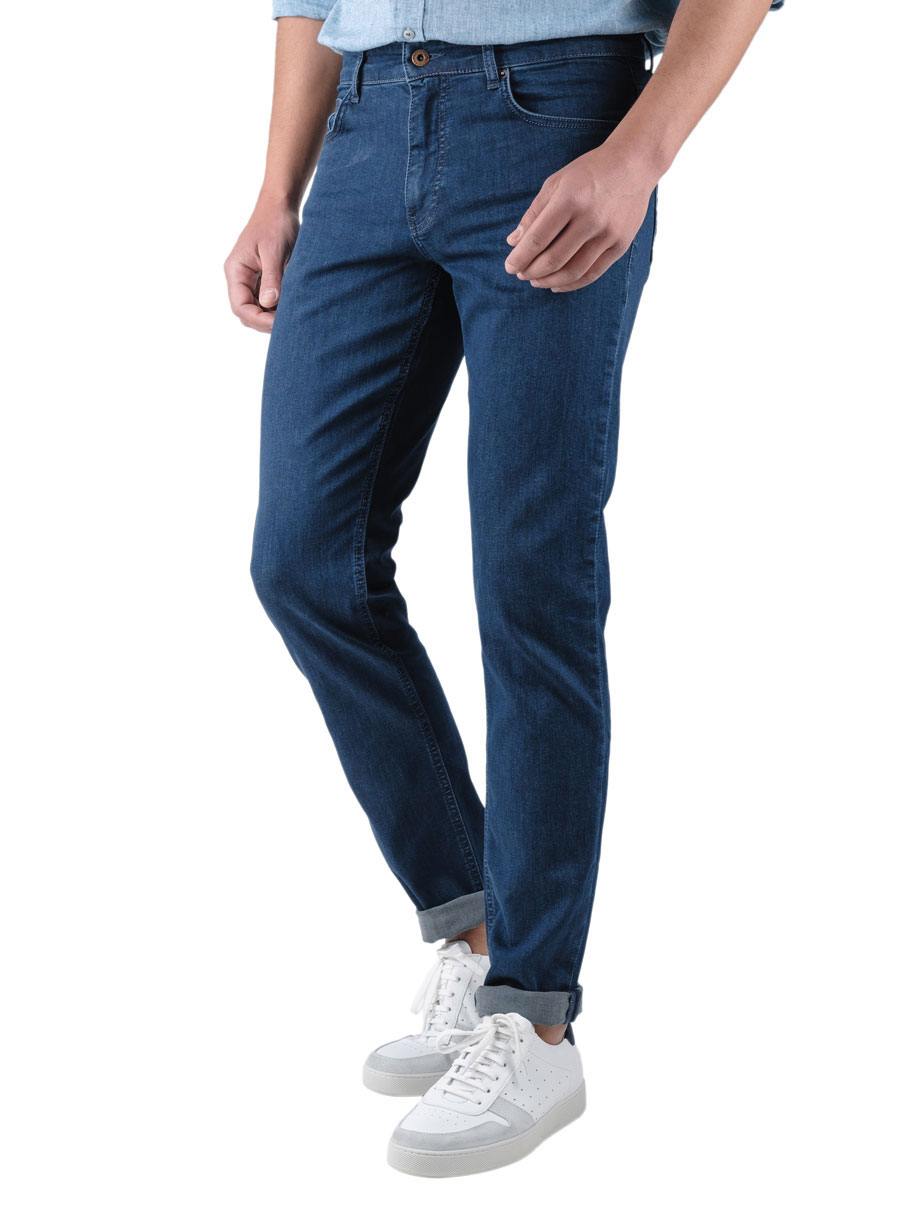 MANETTI Ανδρικό Jean παντελόνι Manetti casual dark blue